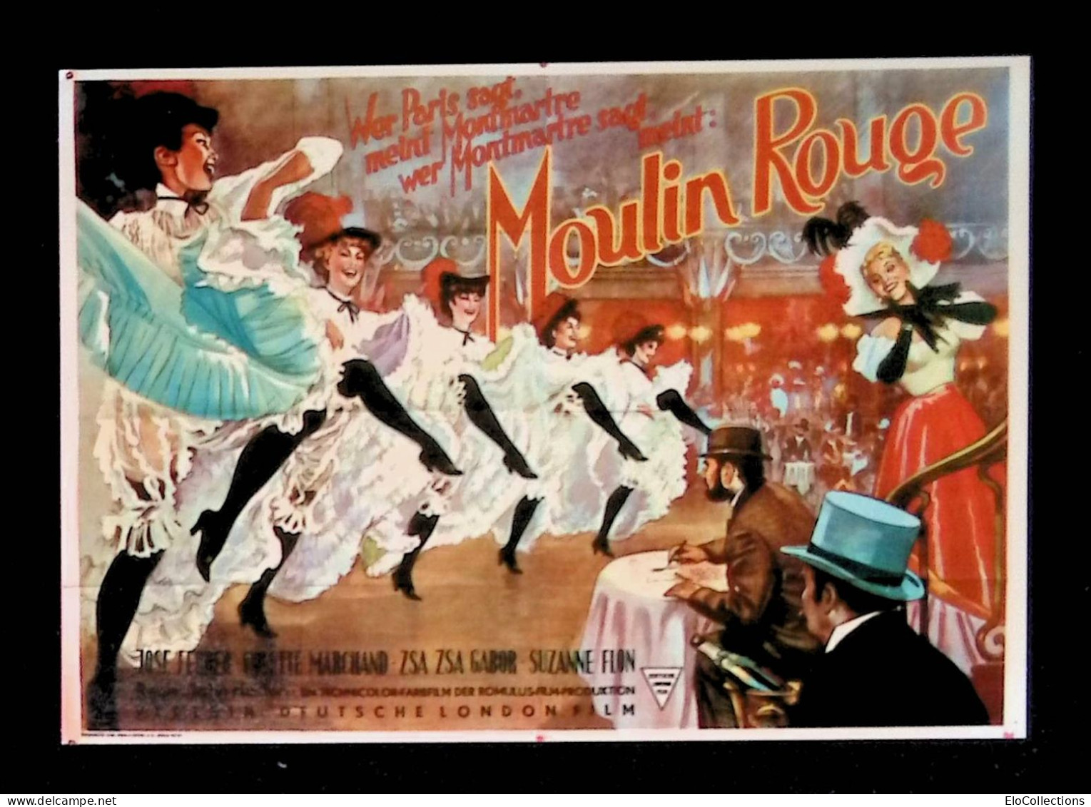 Cp, Publicité, Spectacle, Cabaret, Moulin Rouge, J. Ferrer - Zsa Zsa Gabor, John Huston, Vierge, Ed. F. Nugeron - Cabarets