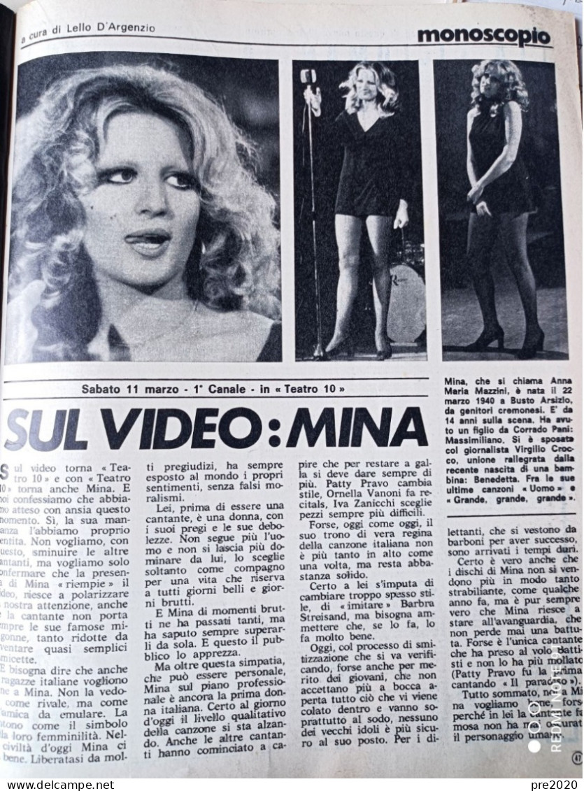L’INTREPIDO 1972 MINA MAZZINI - Other & Unclassified