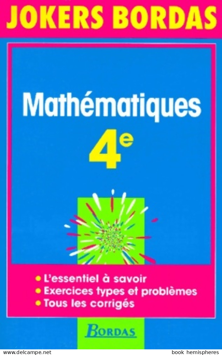 JOKE. 401 MATHS 4E 98 (1998) De Simone Such - 12-18 Years Old