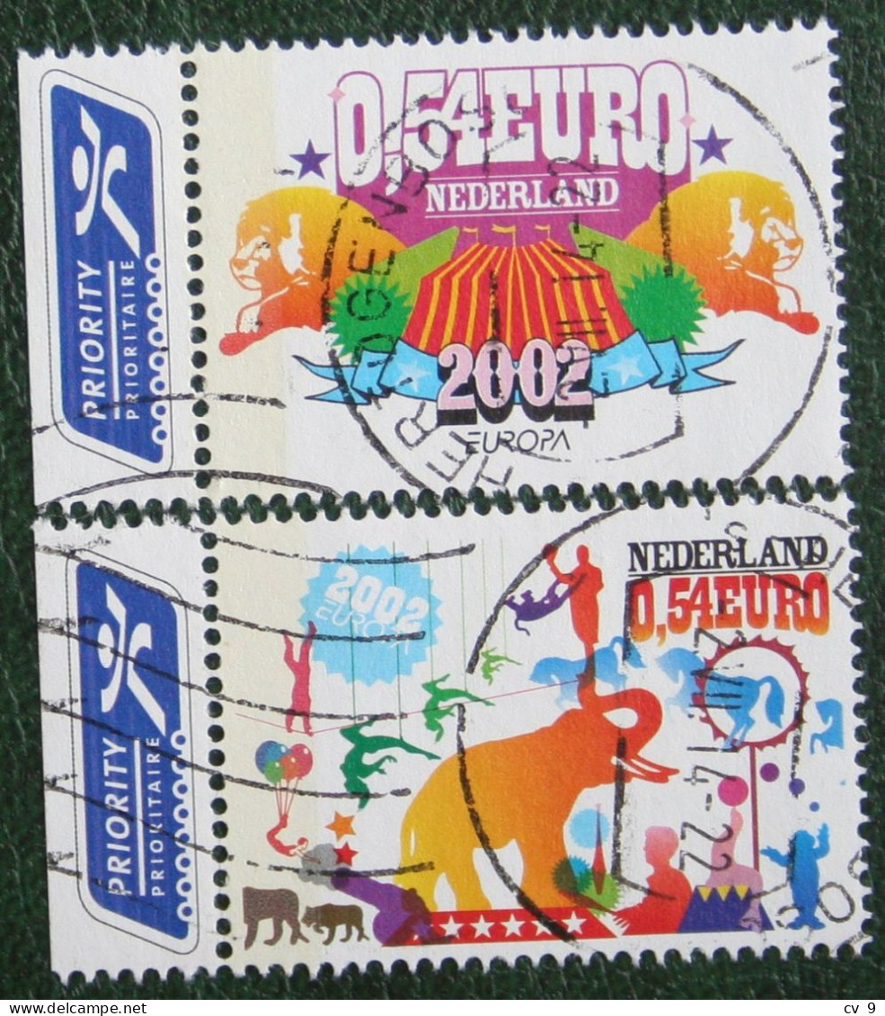 Europa Zegels Circus; NVPH 2099-2100 (Mi 2011-2012) 2002 Gestempeld / USED NEDERLAND / NIEDERLANDE - Oblitérés