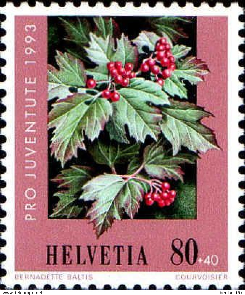 Suisse Poste N** Yv:1442 Mi:1514 Viburnum Opulus - Neufs