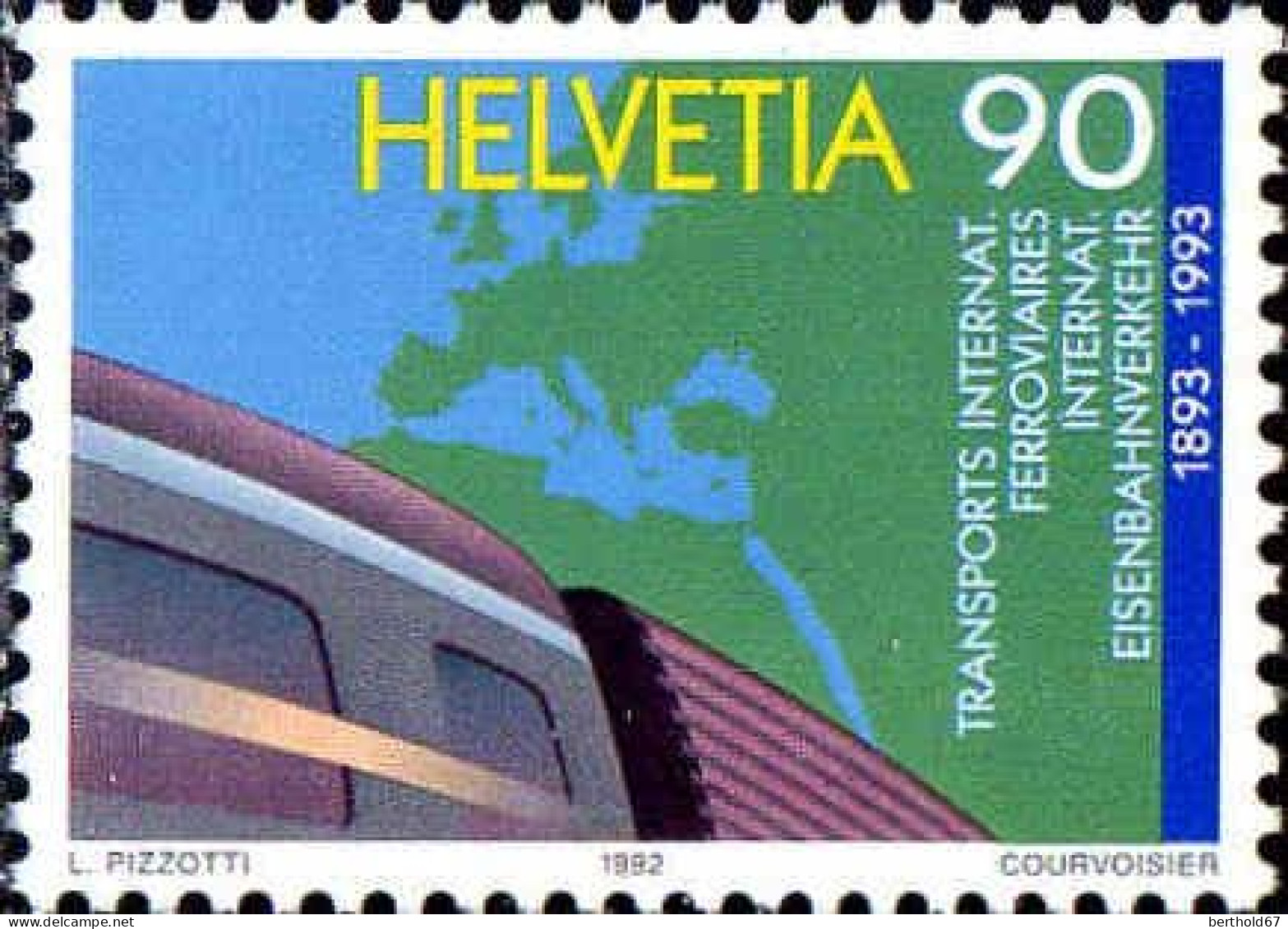 Suisse Poste N** Yv:1416 Mi:1488 Transports Ferroviaires - Unused Stamps
