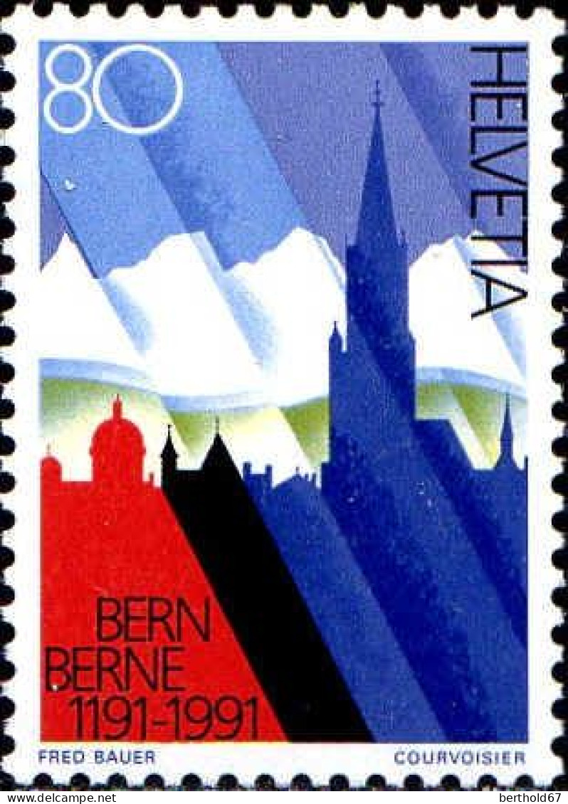 Suisse Poste N** Yv:1366 Mi:1443 8.Centenaire De Berne - Neufs