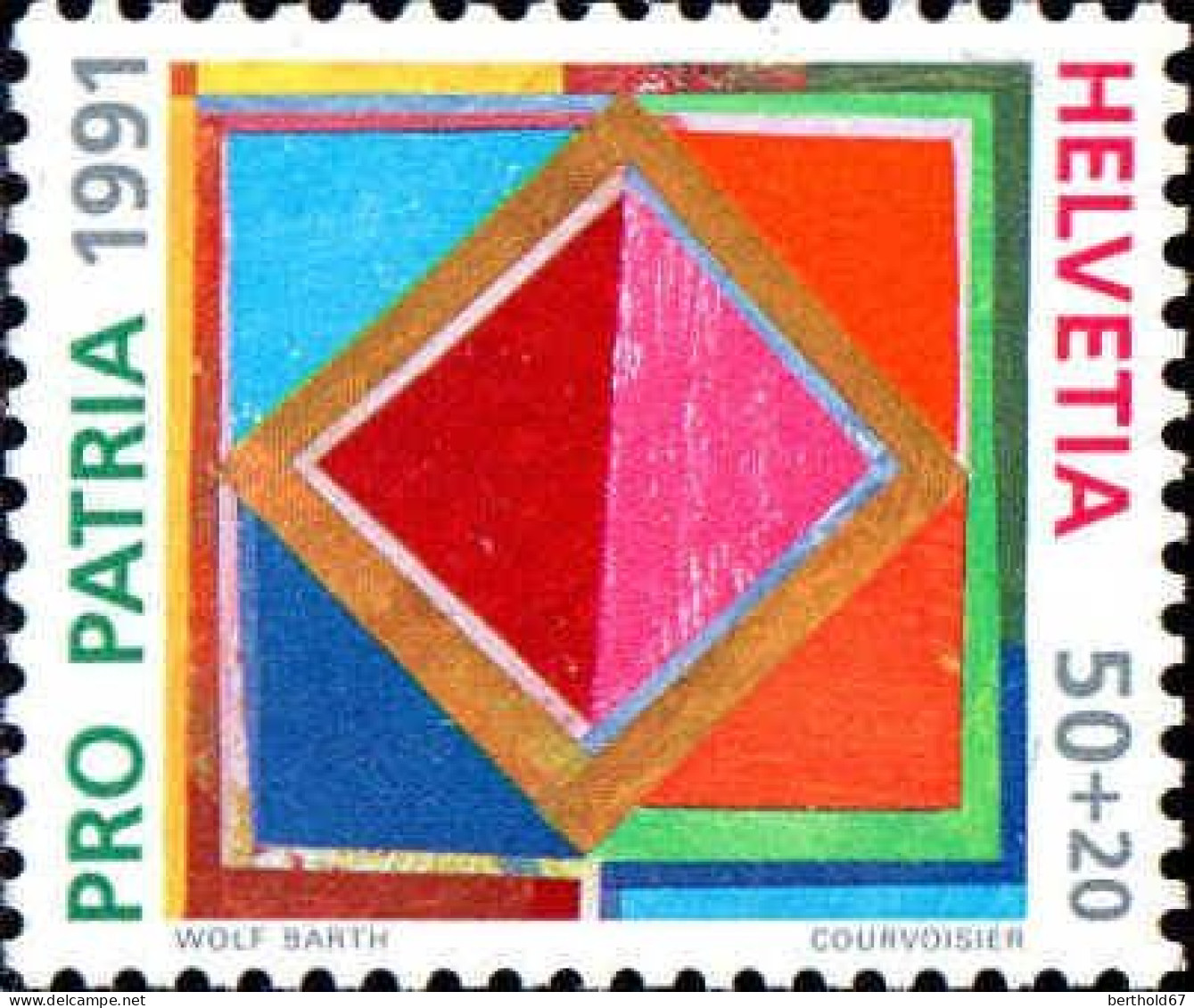 Suisse Poste N** Yv:1374 Mi:1446 Pro Patria Wolf Barth - Unused Stamps