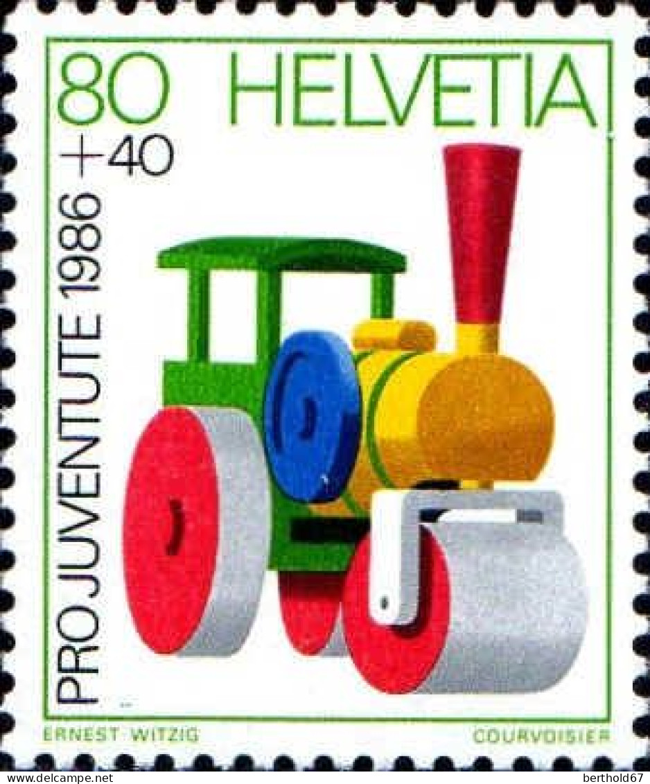 Suisse Poste N** Yv:1262 Mi:1333 Pro Juventute Rouleau Compresseur - Unused Stamps