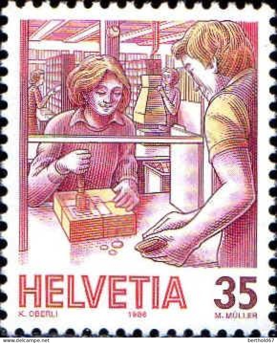Suisse Poste N** Yv:1253 Mi:1324 Compostage Du Courrier - Unused Stamps