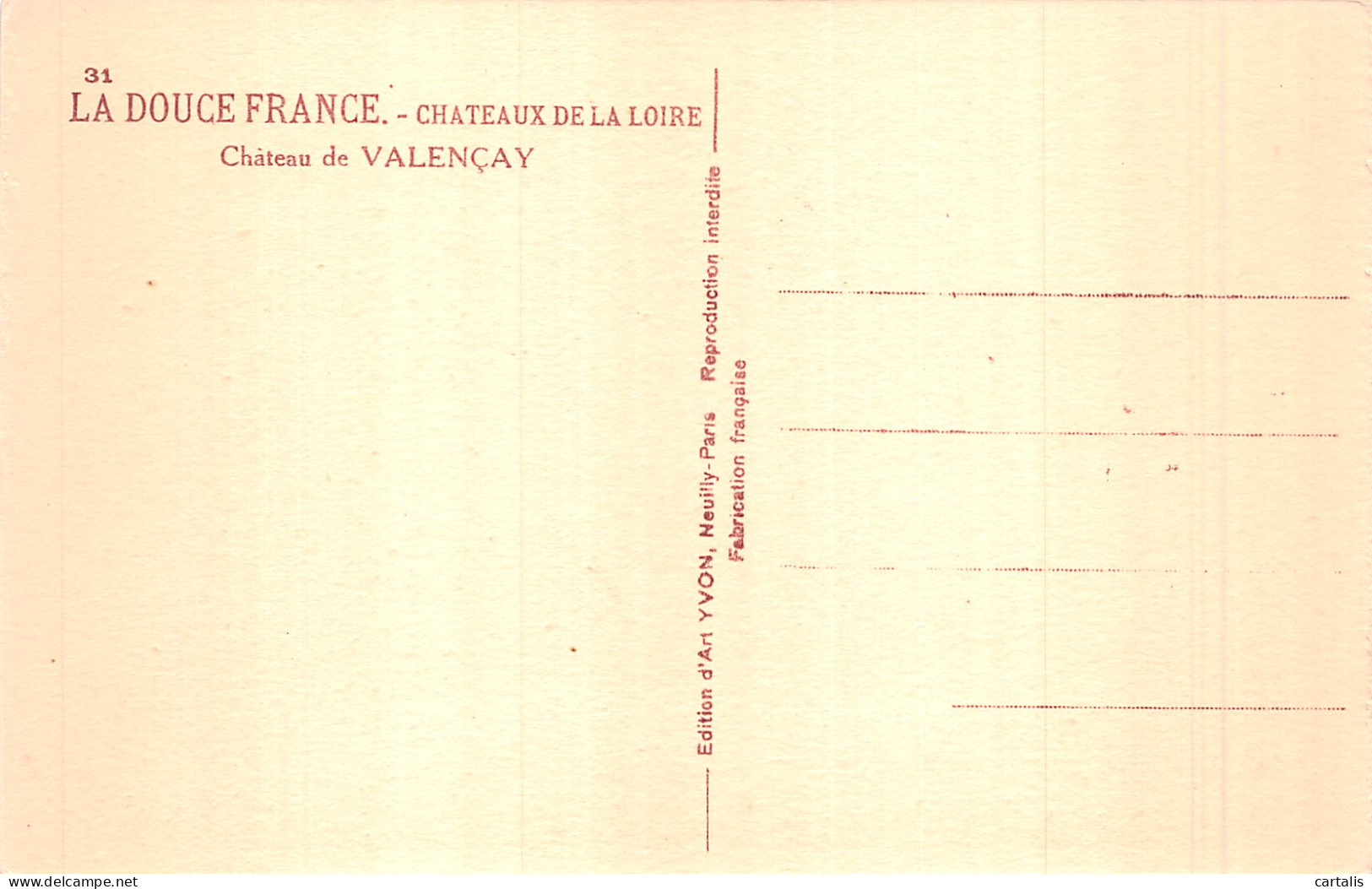 36-VALENCAY LE CHATEAU-N°4221-A/0177 - Sonstige & Ohne Zuordnung