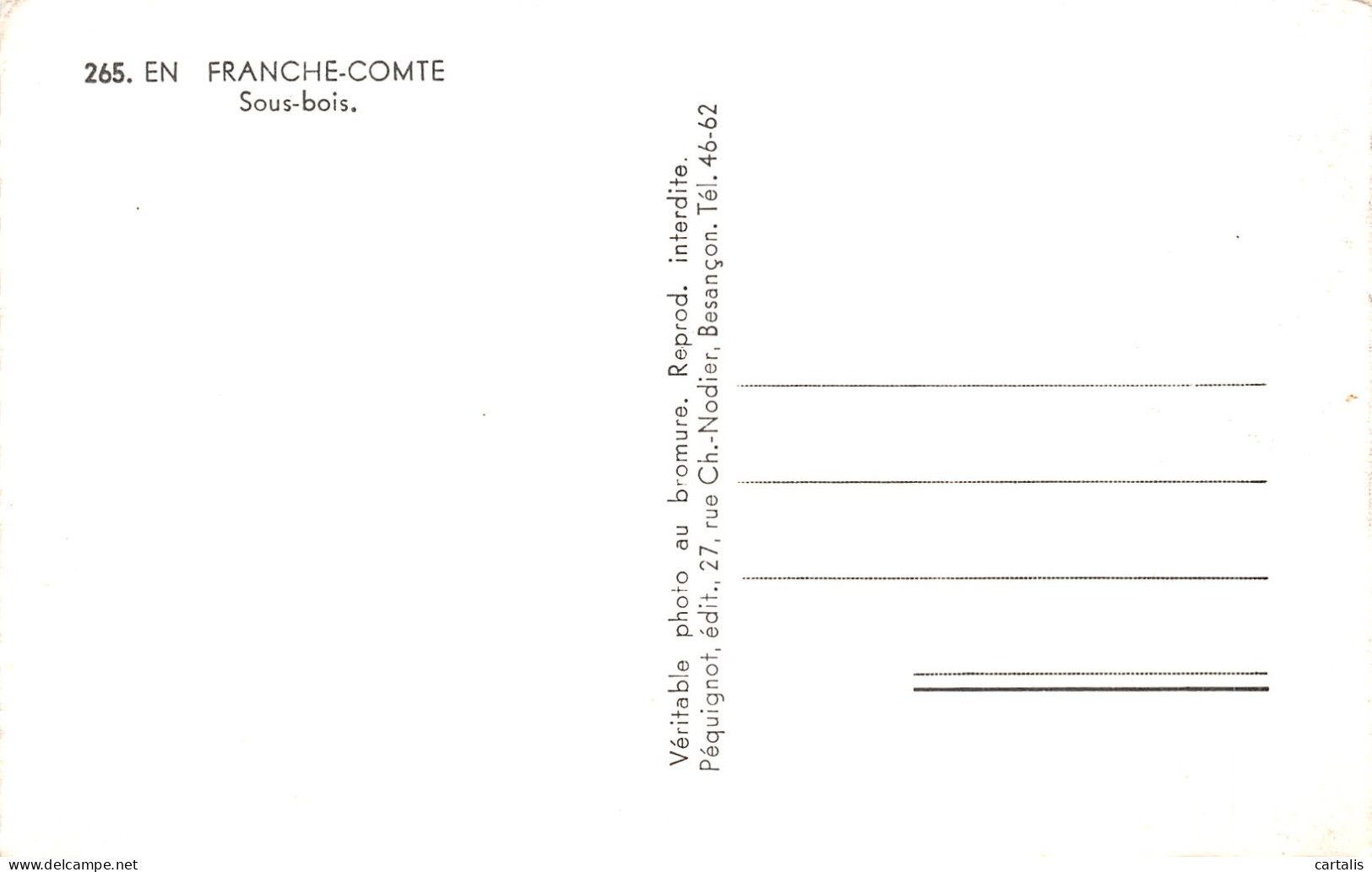 25-FRANCHE COMTE SOUS BOIS-N°4220-H/0397 - Autres & Non Classés