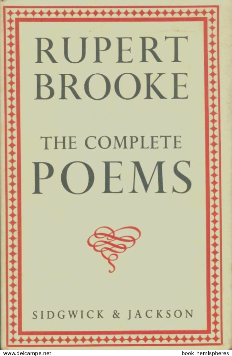 The Complete Poems (1961) De Rupert Brooke - Other & Unclassified