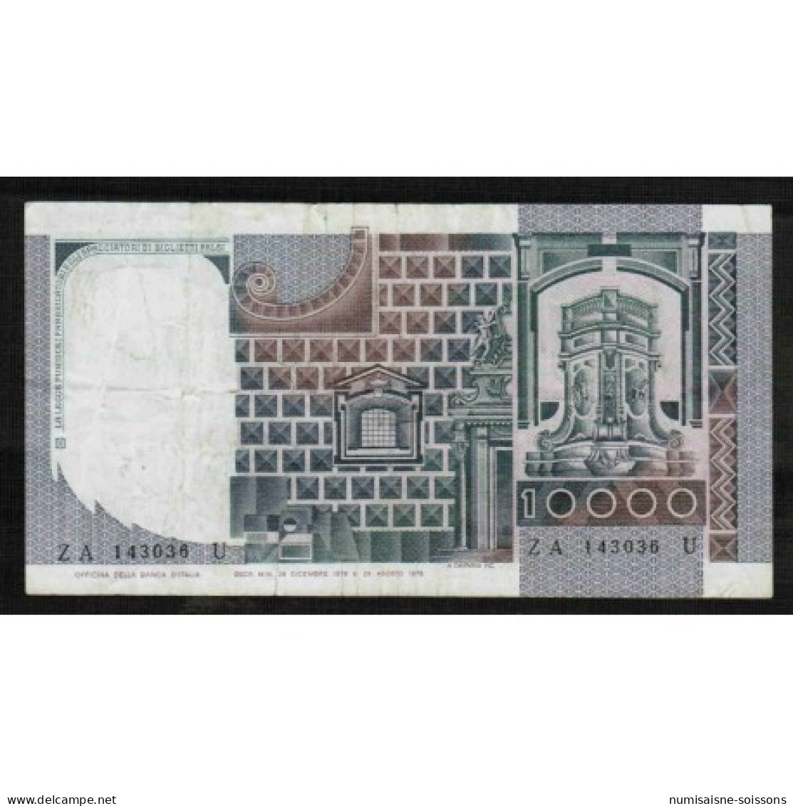 ITALIE - PICK 106 A - 10.000 LIRE - 29/12/1978 - TB - Other & Unclassified