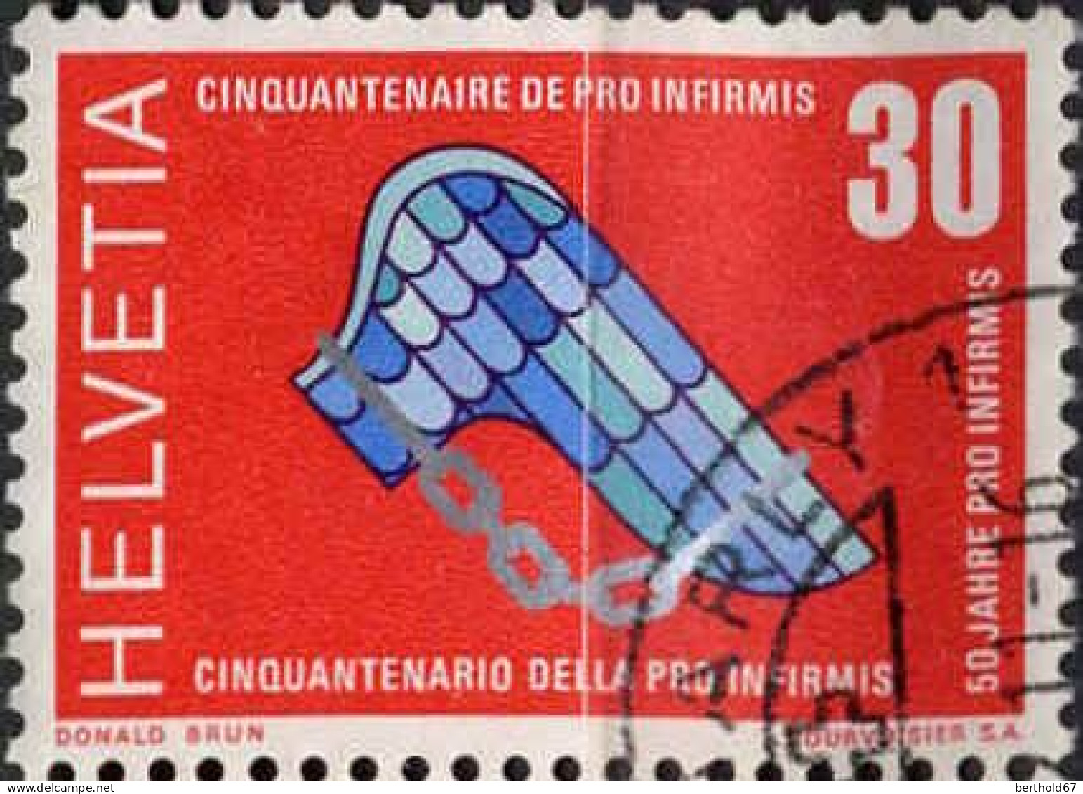 Suisse Poste Obl Yv: 851 Mi:919 Cinquantenaire De Pro Infirmis (Beau Cachet Rond) - Gebraucht