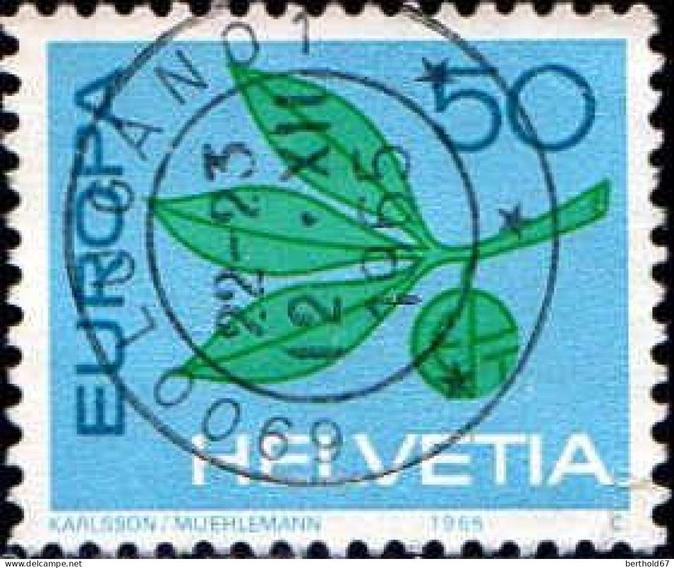 Suisse Poste Obl Yv: 758 Mi  825 Europa (TB Cachet à Date) Petite Déchirure 12-XII-1955 - Oblitérés