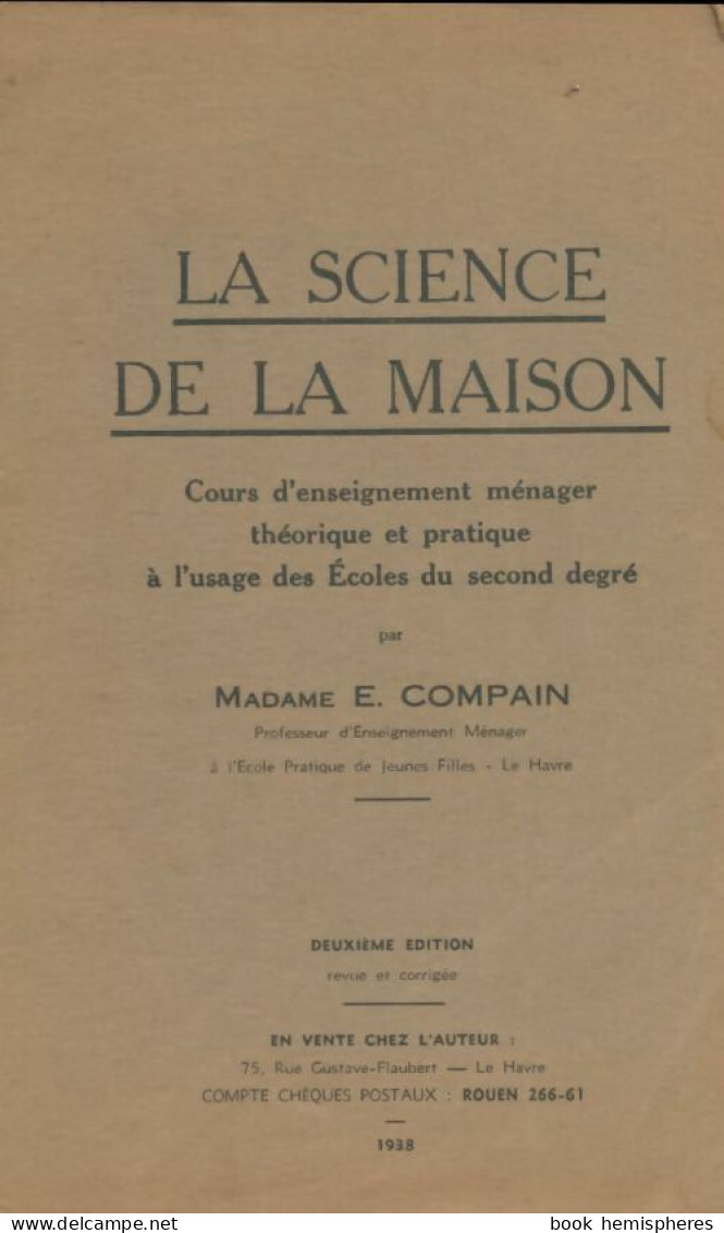 La Science De La Maison (1938) De E Compain - Non Classés