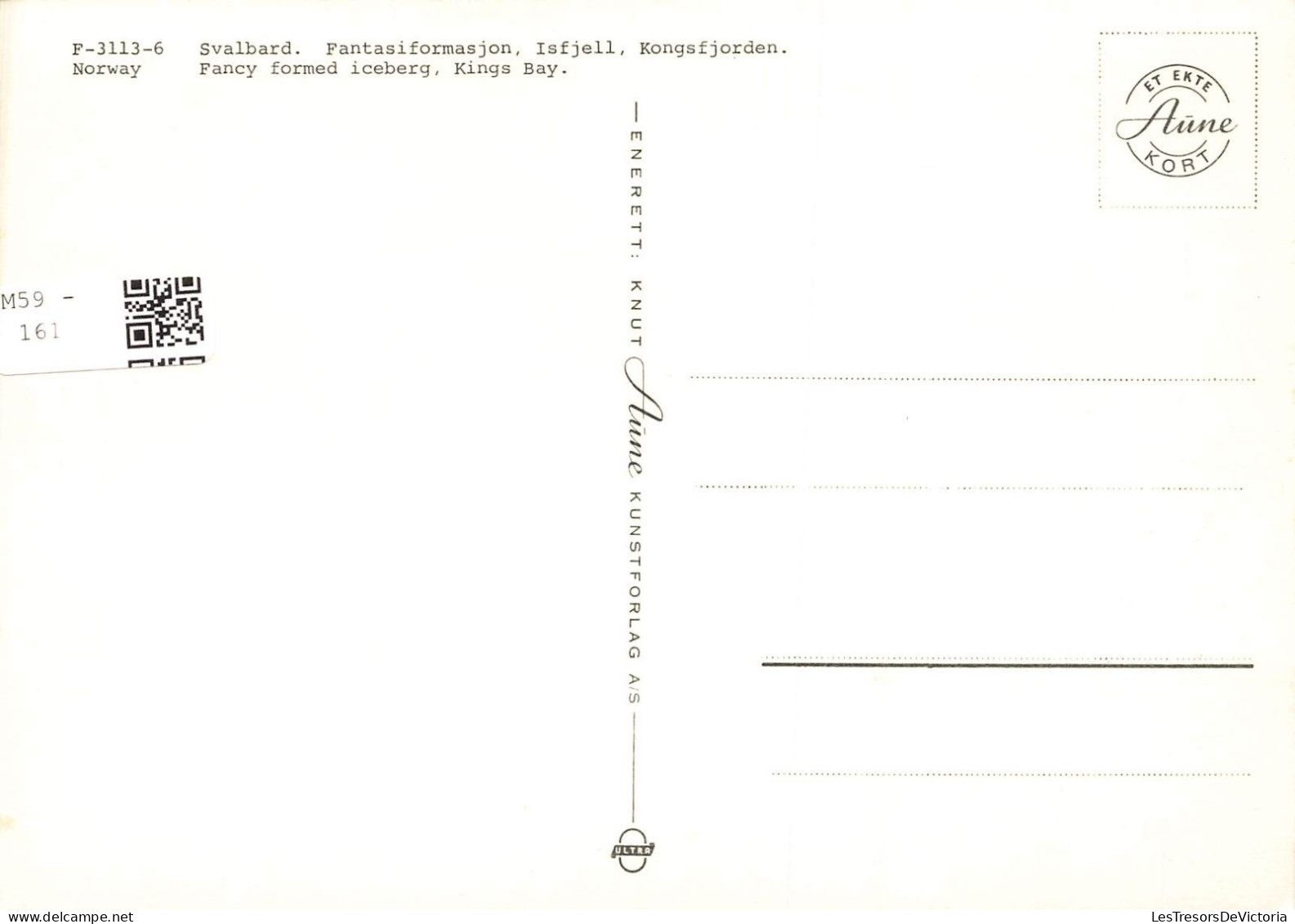 NORVEGE  - Fancy Formed Inceberg - Kings Bay - Colorisé - Carte Postale - Noorwegen