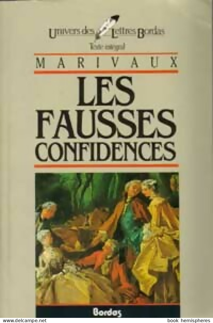Les Fausses Confidences (1980) De Pierre Marivaux - Sonstige & Ohne Zuordnung