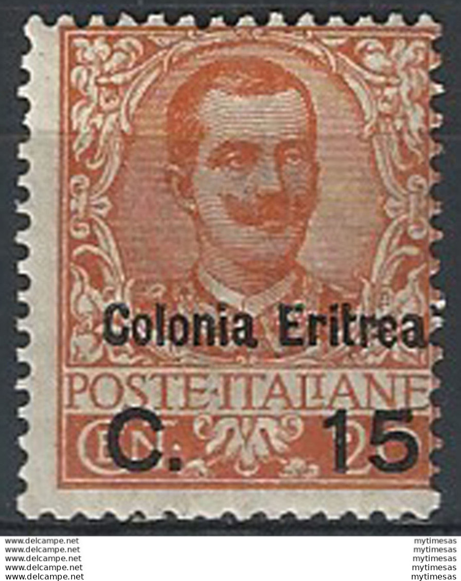 1905 Eritrea VE III 15c. Su 20c. Mc. MNH Sassone N. 30 - Autres & Non Classés