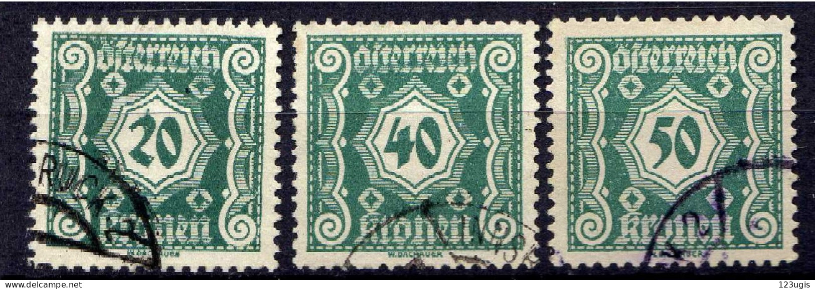 Österreich 1922 Portomarken Mi 114; 116-117, Gestempelt [170524XIV] - Used Stamps