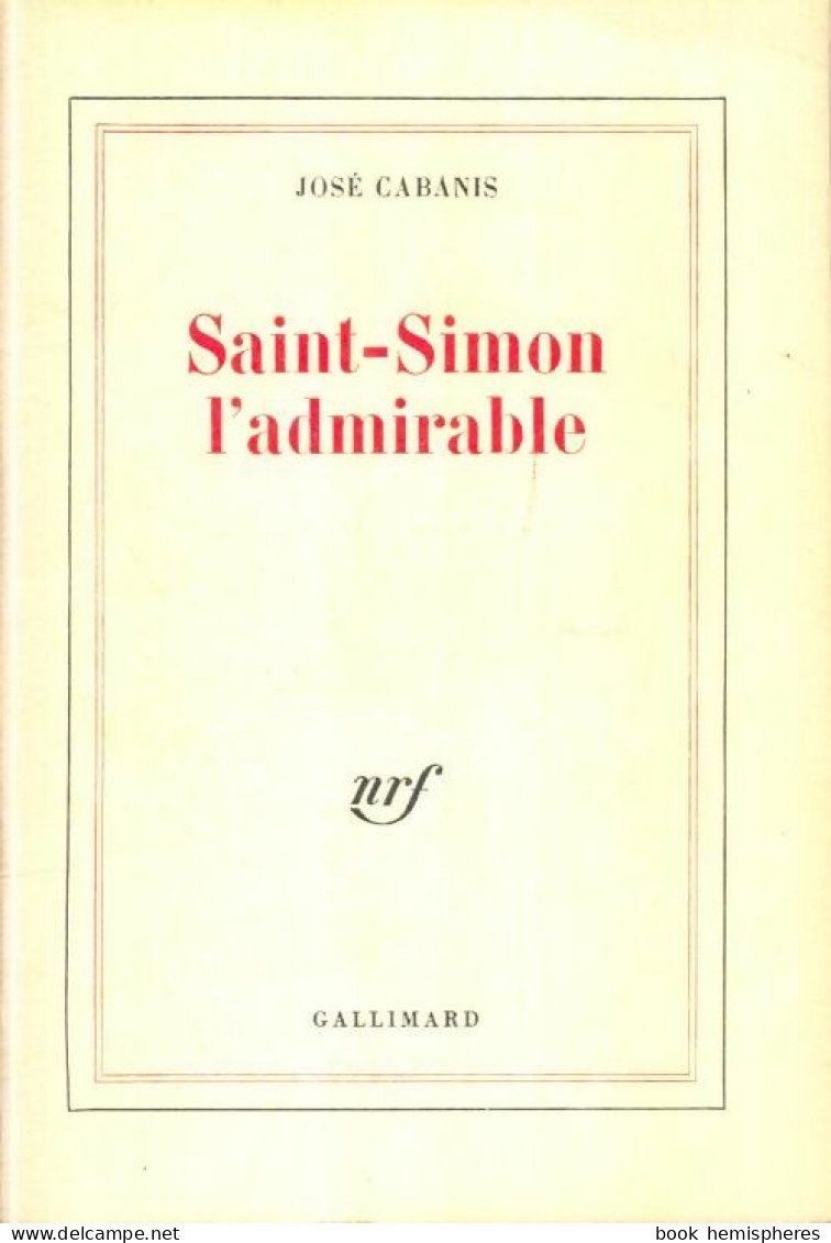 Saint Simon L'admirable (1975) De José Cabanis - Sonstige & Ohne Zuordnung