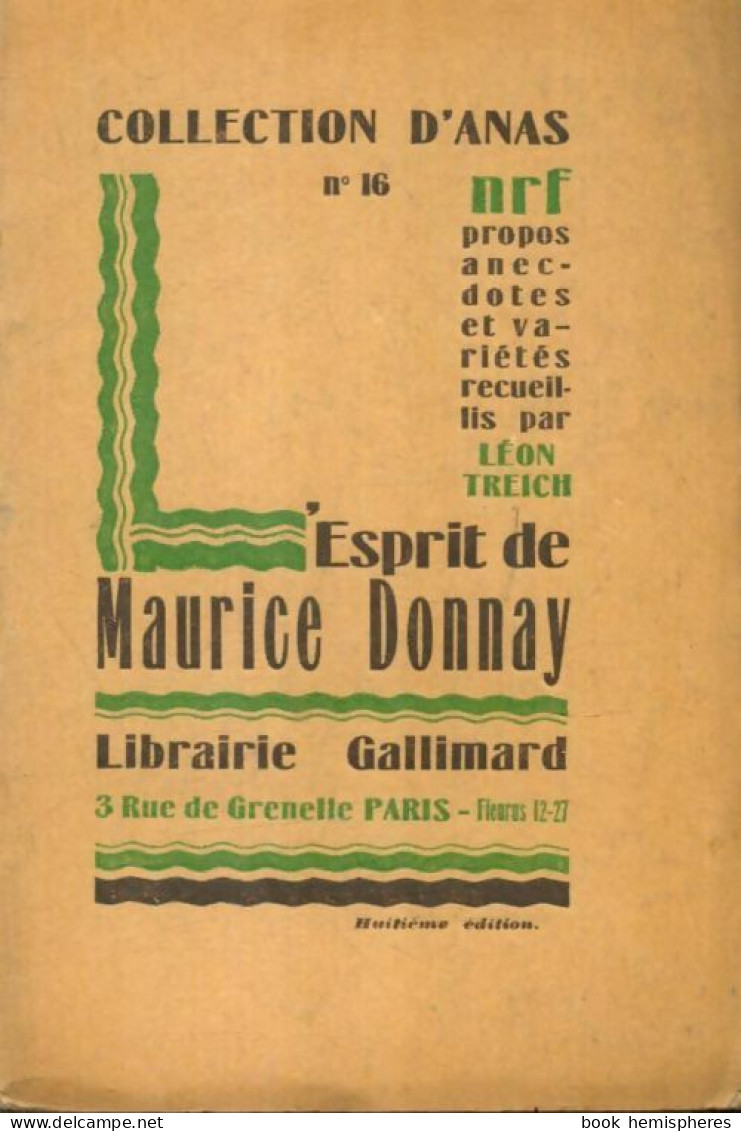 L'esprit De Maurice Donnay (1926) De Léon Treich - Other & Unclassified