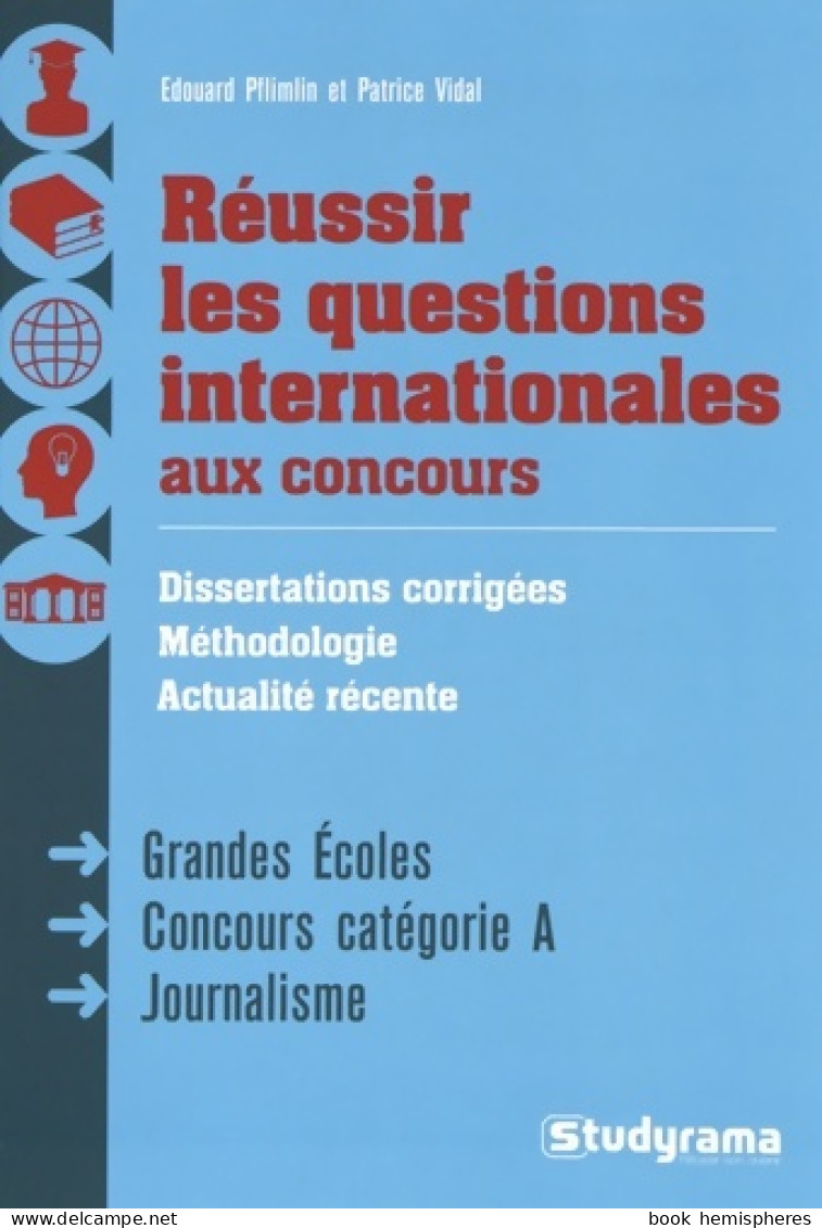 Réussir Les Questions Internationales Aux Concours (2016) De Edouard Pflimlin - 18+ Years Old