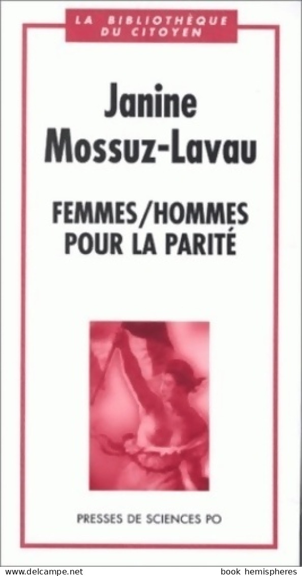 Femmes/hommes : Pour La Parité (1998) De Janine Mossuz-Lavau - Recht