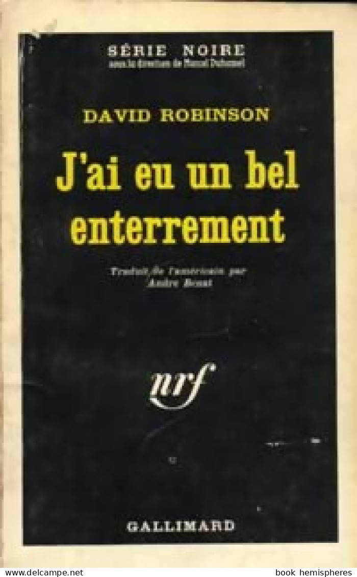 J'ai Eu Un Bel Enterrement (1964) De David Robinson - Altri & Non Classificati