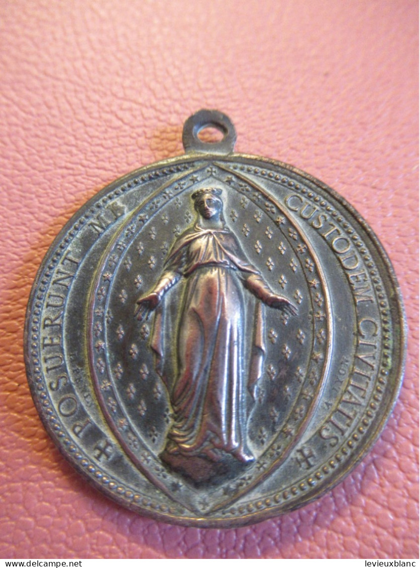 Belle Médaille Religieuse Ancienne/Notre-Dame De LANGRES/Haute-Marne/ Fin XIXème  (1873)             MDR28 - Religión & Esoterismo
