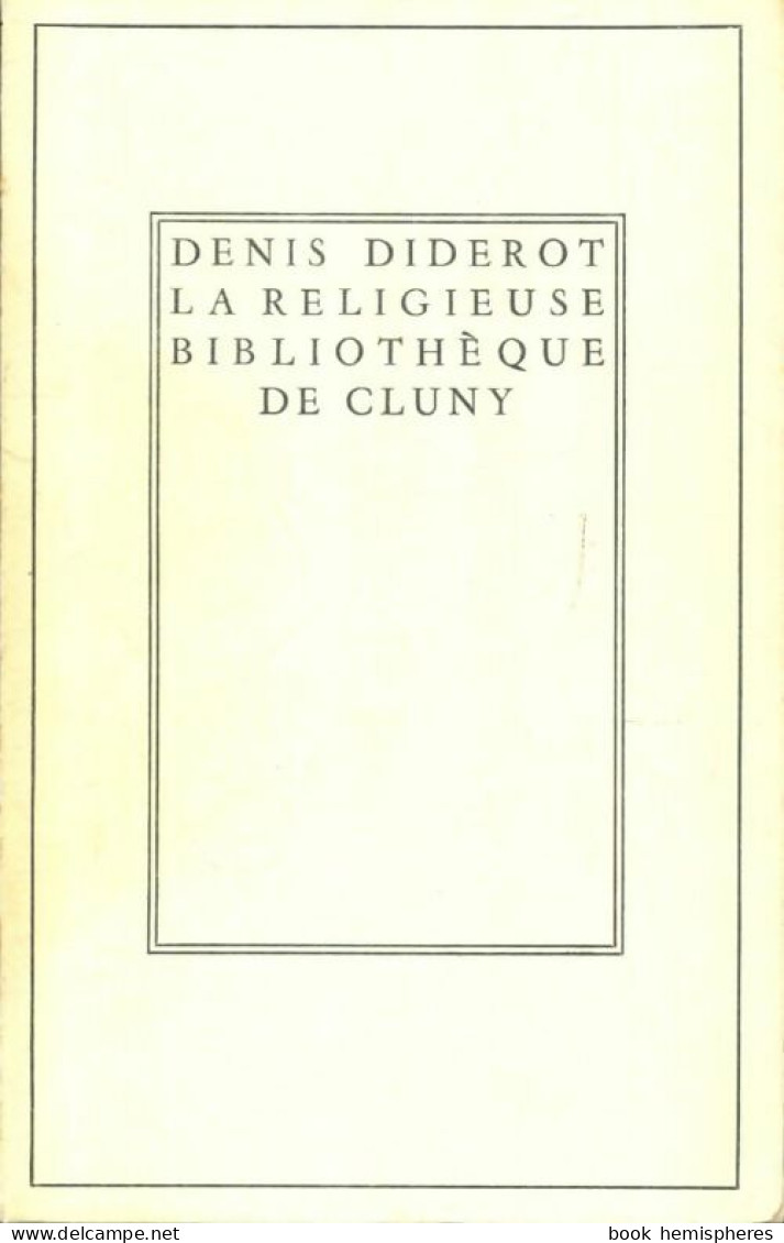 La Religieuse (1962) De Denis Diderot - Auteurs Classiques