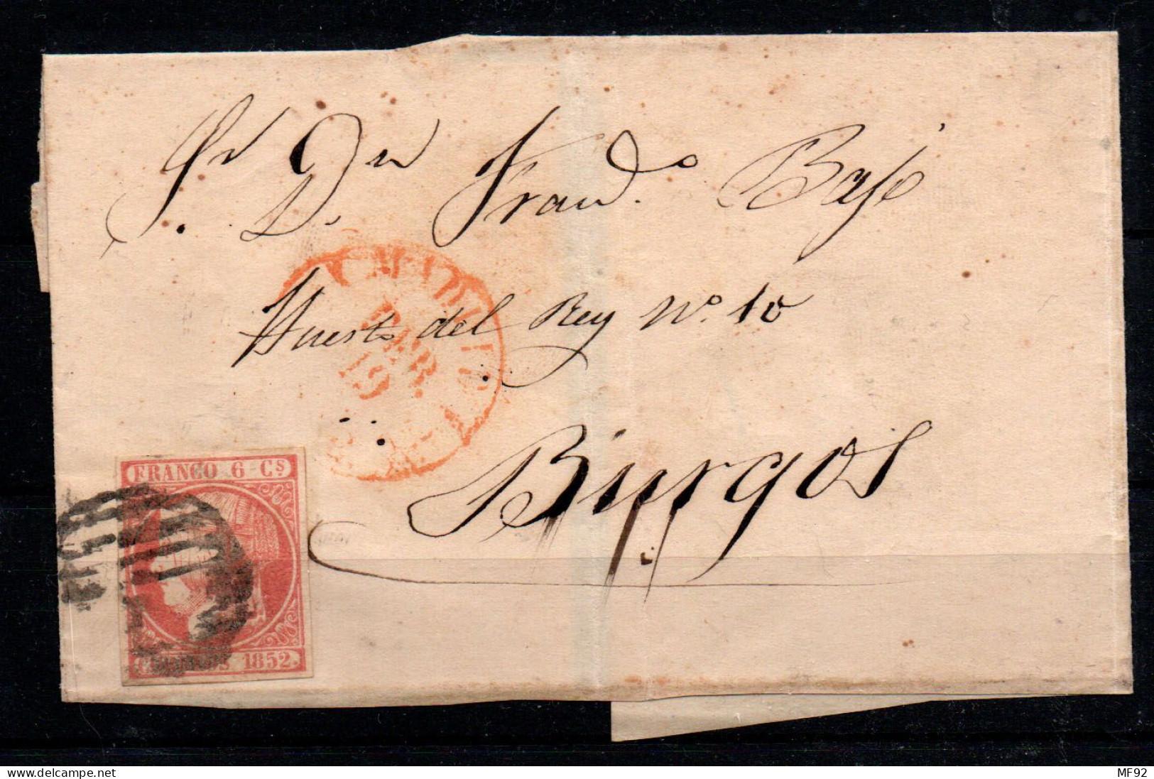 España Nº 12 It. Año 1852 - Lettres & Documents