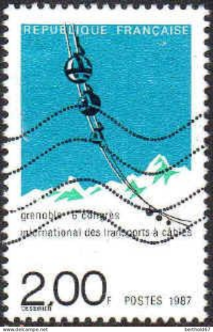 France Poste Obl Yv:2480 Mi:2613 Téléphérique Grenoble (Lign.Ondulées) - Gebraucht