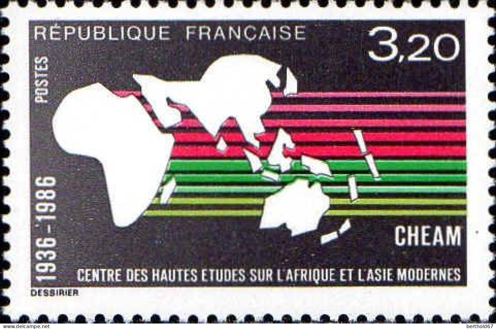 France Poste N** Yv:2412 Mi:2543 Centre Des Hautes Etudes Afrique Asie Modernes - Ongebruikt
