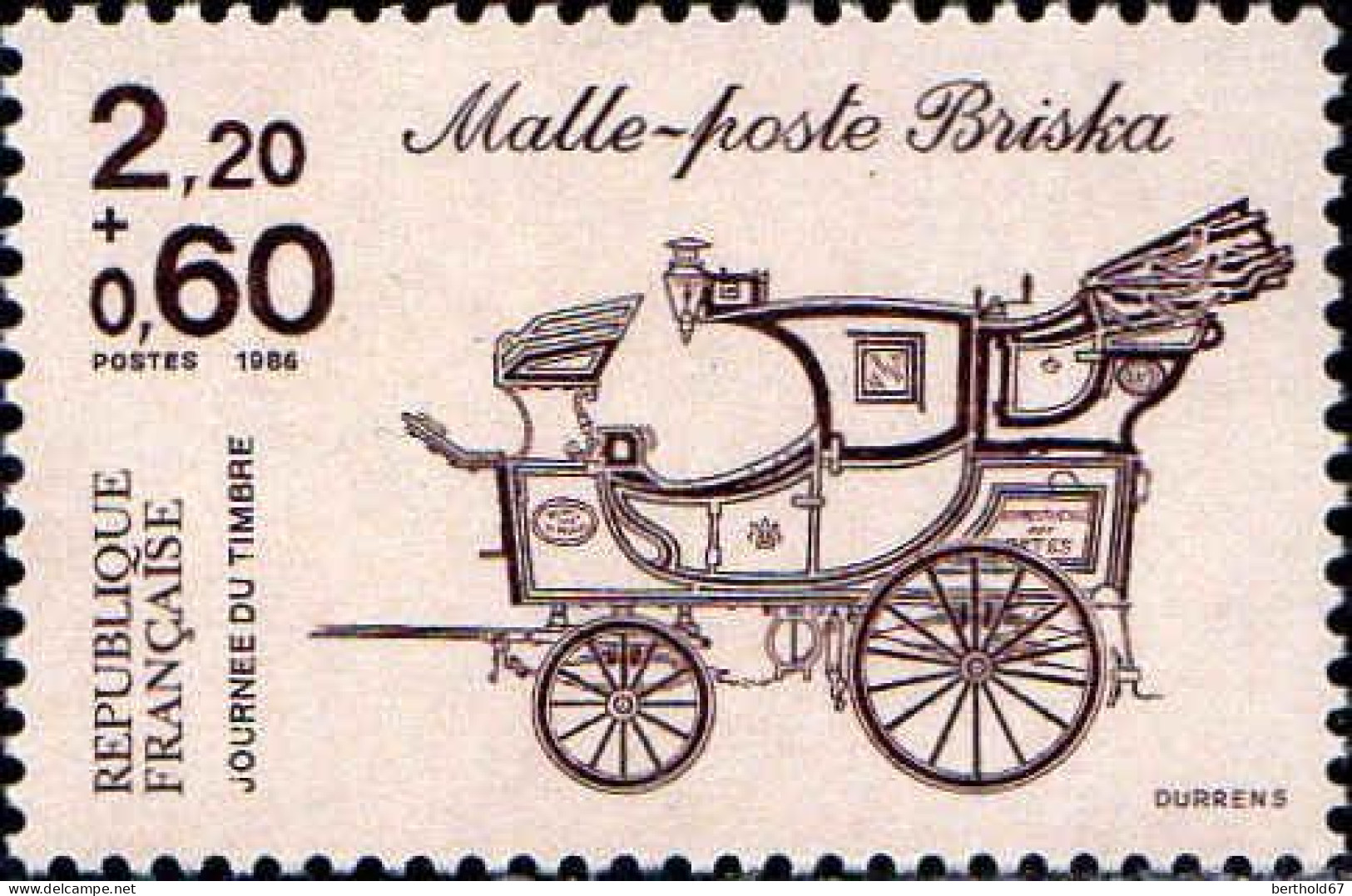 France Poste N** Yv:2410 Mi:2542Aa Journee Du Timbre Malle-poste Briska - Unused Stamps