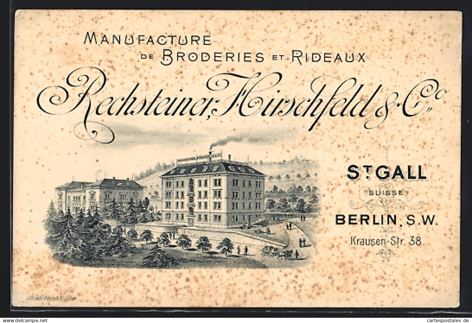 AK St. Gallen, Manufacture De Broderies Et Rideaux Rechsteiner, Hirschfeld & Co.  - St. Gallen