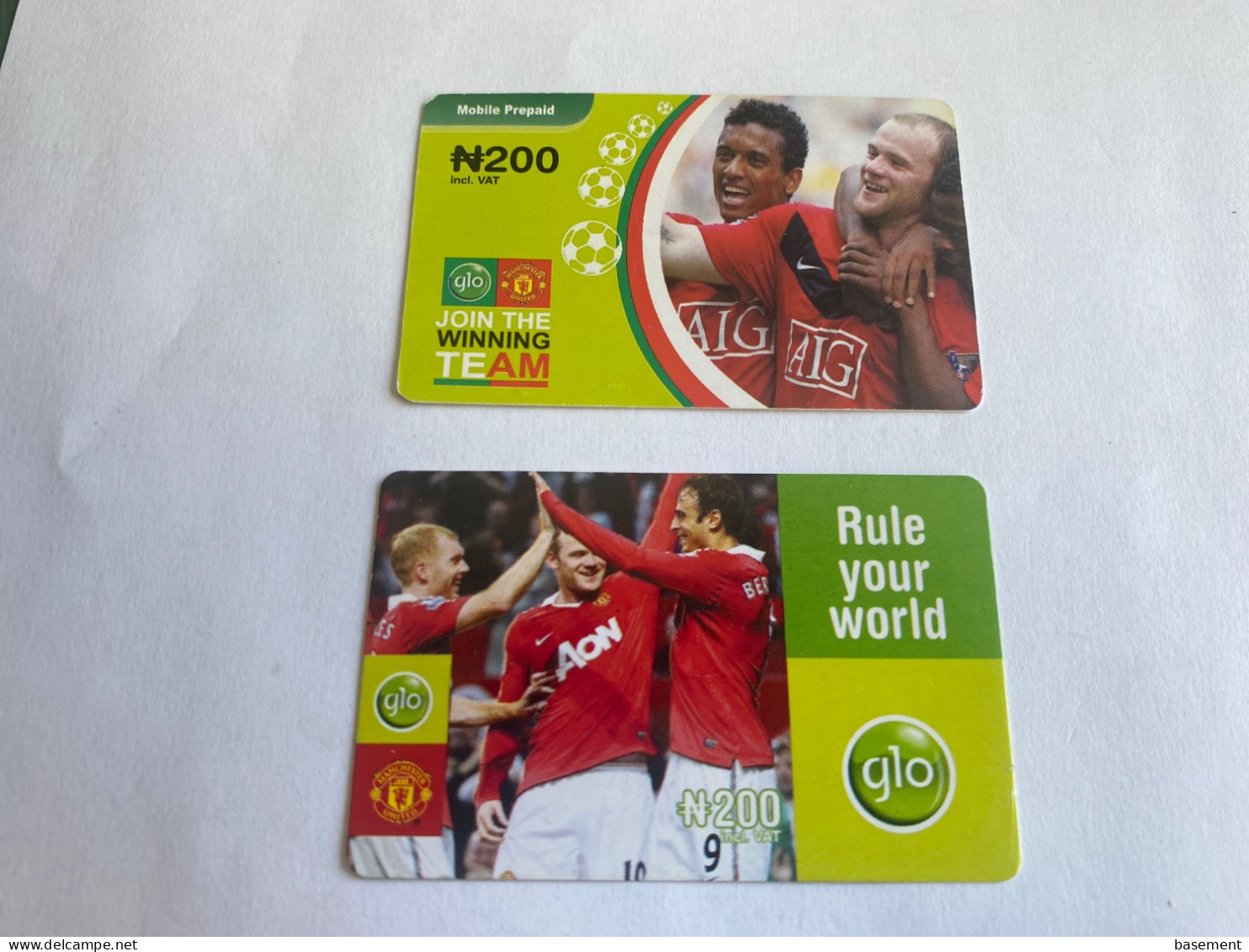- 5 - Nigeria Manchester United 2 Different Phonecards - Nigeria