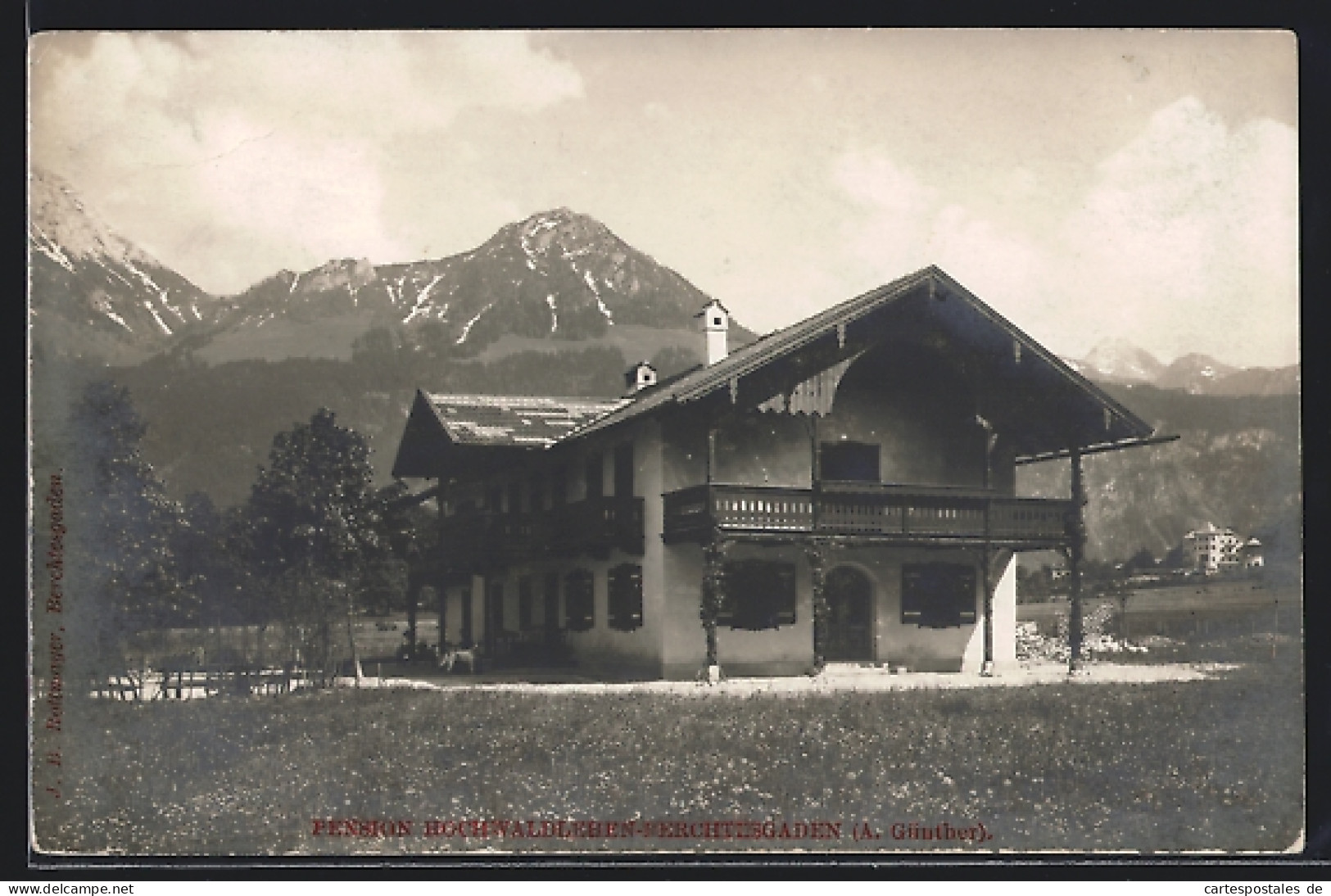 AK Berchtesgaden, Pension Hochwaldlehen A. Günther Mit Umgebung  - Berchtesgaden