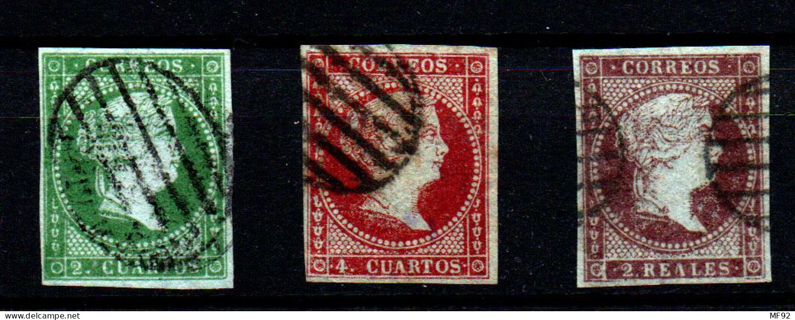 España Nº 39/40, 42. Año 1855 - Oblitérés