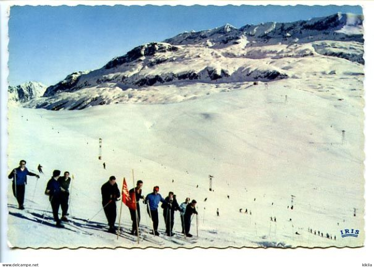 CPSM Dentelée 10.5 X 15  Isère L'ALPE D'HUEZ  (1800 M.) Les Pistes Du Signal Et Le Téléphérique Des Grandes Rousses * - Other & Unclassified