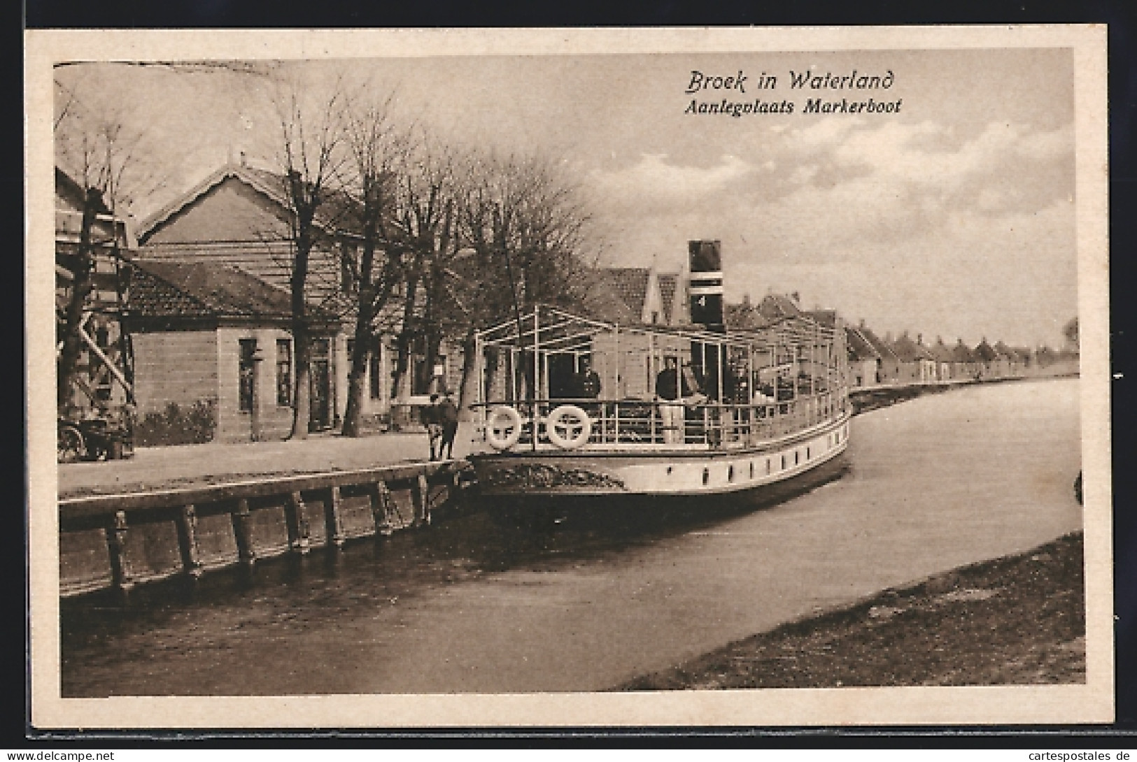 AK Broek In Waterland, Aanlegplaats Markerboot  - Sonstige & Ohne Zuordnung