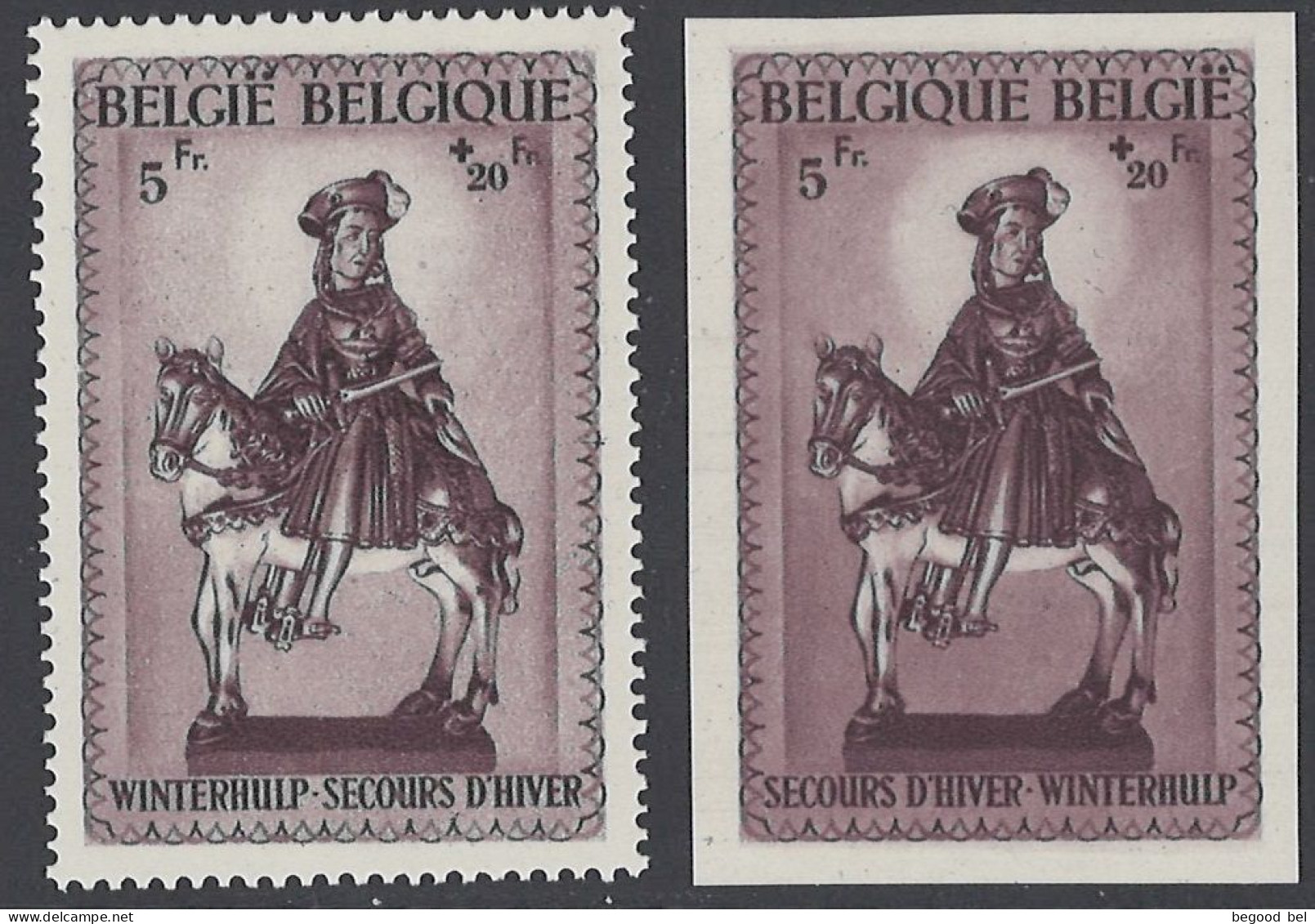 BELGIQUE - 1942 - MNH/***- LUXE - SECOURS D'HIVER WINTERHULP - COB 592A+592B  Lot 26037 - Unused Stamps