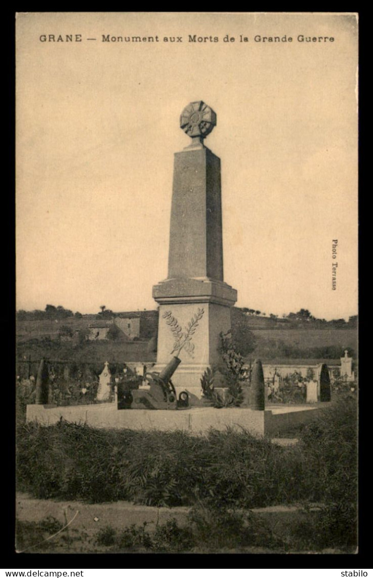 26 - GRANE - MONUMENT AUX MORTS - Autres & Non Classés