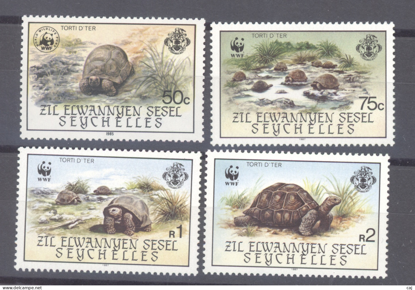 Seychelles  -  Zil Elwannen Sesel  :  Yv 120-23  **  Tortues - Seychelles (1976-...)