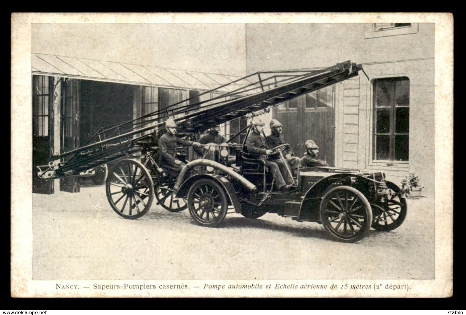 54 - NANCY - SAPEURS-POMPIERS CASERNES - POMPE AUTOMOBILE ET ECHELLE AERIENNE DE 15 METRES - Nancy