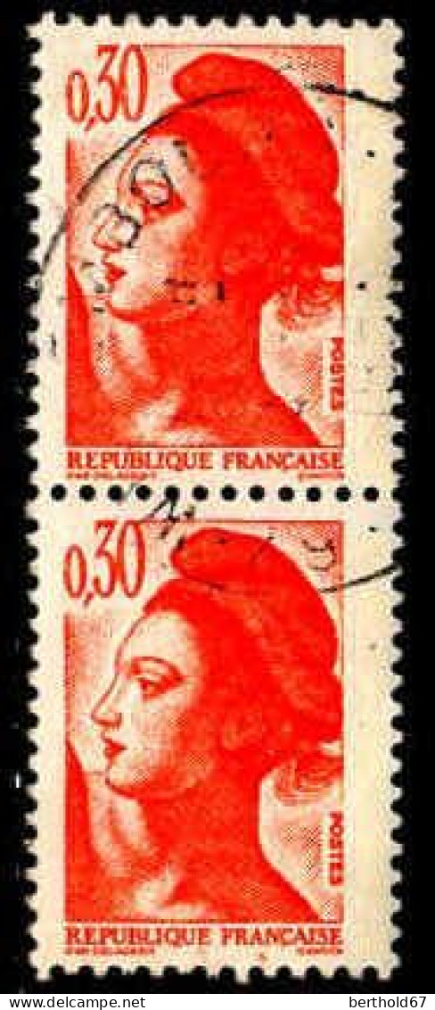France Poste Obl Yv:2182 Mi:2303A Liberté De Gandon Paire (Beau Cachet Rond) - Used Stamps