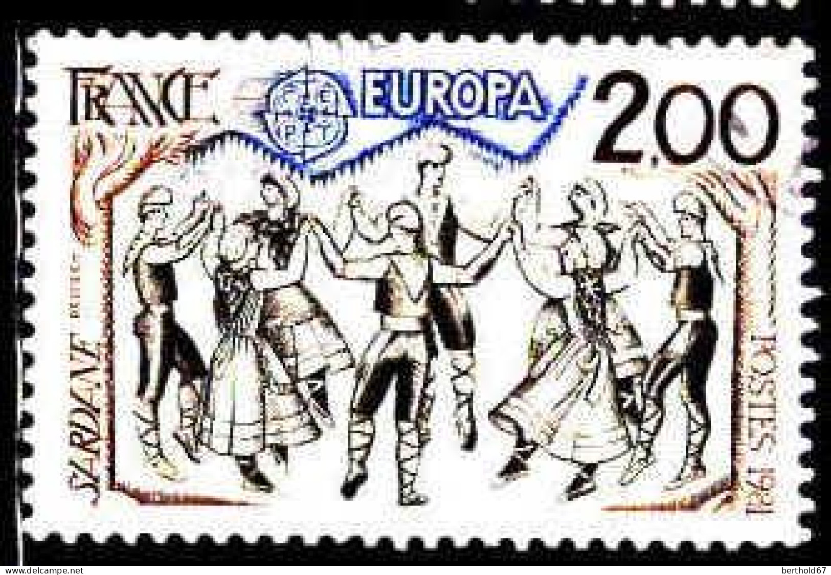 France Poste Obl Yv:2139 Mi:2260 Europa Cept Sardane Danse (Beau Cachet Rond) - Used Stamps