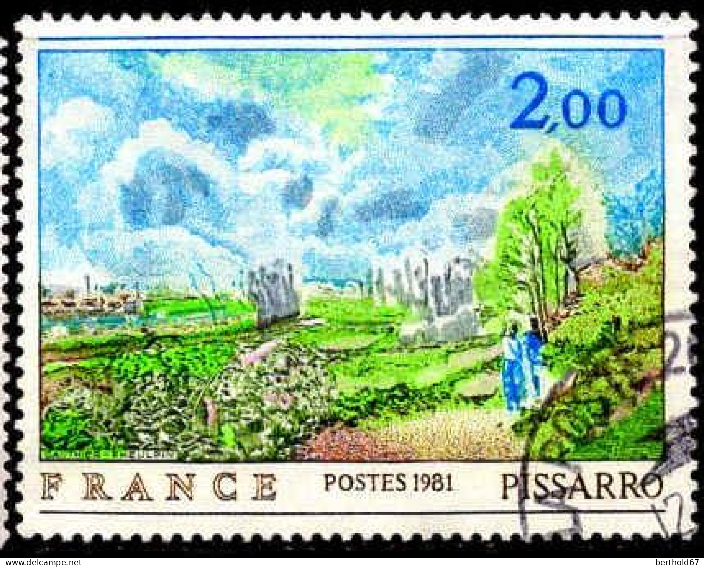 France Poste Obl Yv:2136 Mi:2258 Camille Pissarro La Sente Du Chou (TB Cachet Rond) - Used Stamps