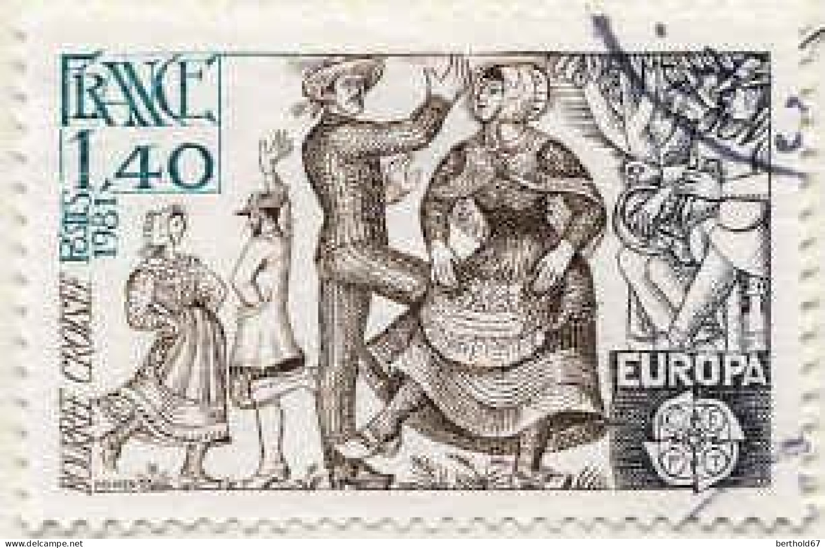 France Poste Obl Yv:2138 Mi:2259 Europa Cept Bourrée Croisée (Danse) (cachet Rond) - Used Stamps