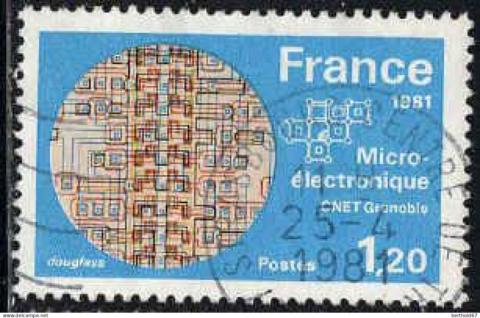 France Poste Obl Yv:2126 Mi:2245 Micro-électronique CNET (TB Cachet à Date) 25-4-1981 - Used Stamps