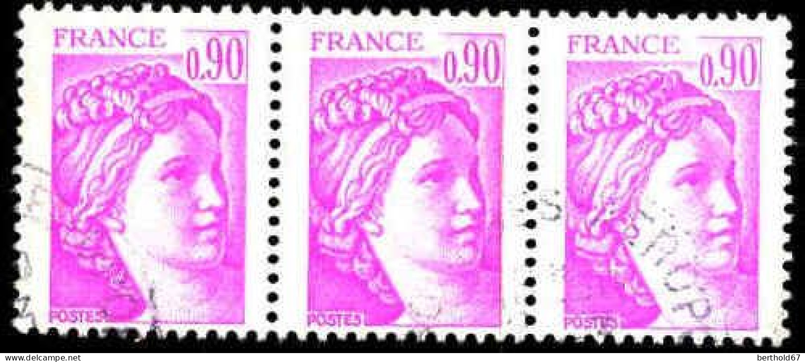 France Poste Obl Yv:2120 Mi:2237y Sabine De David 3 Se Tenant (Beau Cachet Rond) - Used Stamps