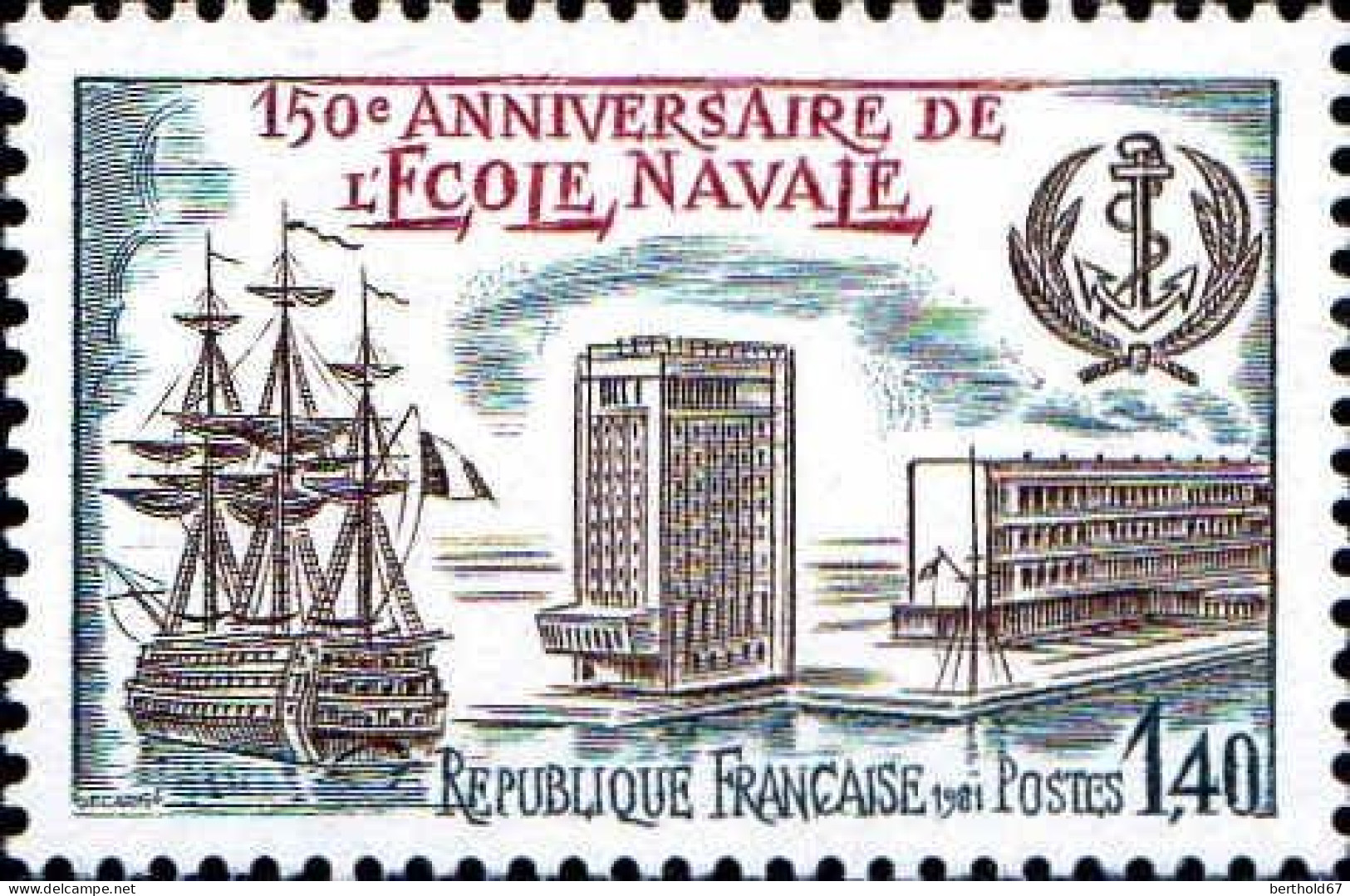 France Poste N** Yv:2170 Mi:2288 Ecole Navale Lanvéoc-Poulmic - Ongebruikt