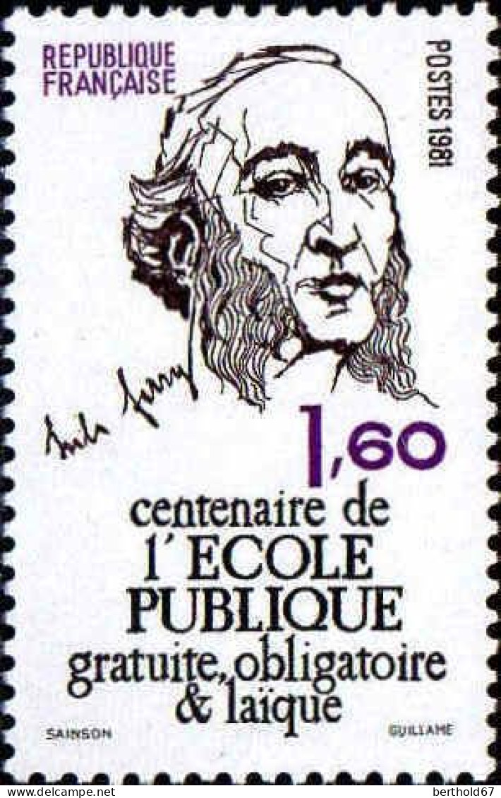 France Poste N** Yv:2167 Mi:2284 Jules Ferry - Ongebruikt